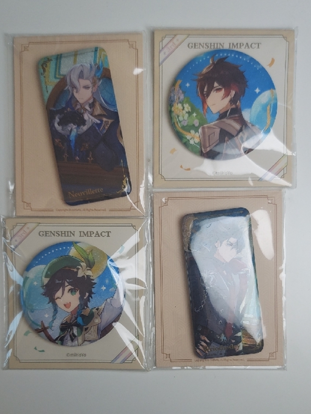 Genshin Impact Character Pin Set Of 4 - Picture 8 of 8